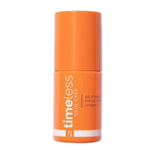 Timeless Skin Care Vitamin C Serum with Vitamin E Ferulic Acid Brightening Serum for Oily Dry Skin FragranceFree 1 oz