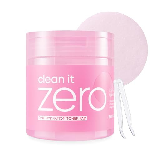 BANILA CO Clean it Zero Pink Hydration Toner Pad Vegan Korean 3Layered Pads Hyaluronic Acids and Vitamin Complex to Mois