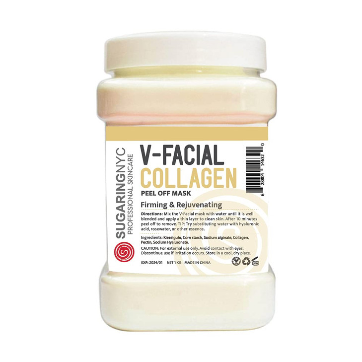 Sugaring NYC Collagen Vajacial Jelly Mask PeelOff Bikini Underarms Area Peel Mask Collagen Professional Size 23oz Collag