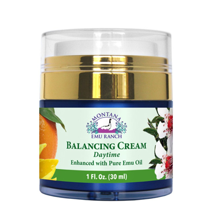 Montana Emu Ranch Balancing Facial Cream 1 Ounce Jar Enhanced with Pure Emu Oil Compatible with Most Skin Types