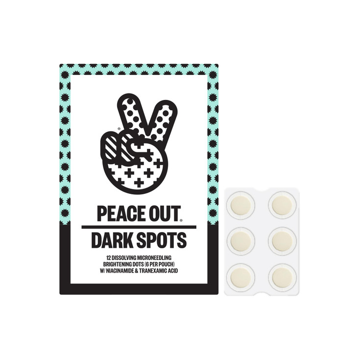 PEACE OUT Microneedling Dark Spot Brightening Dots Targeted Dark Spot Corrector Patches for Face with Dissolving Microne
