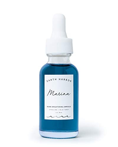 Earth Harbor MARINA Biome Brightening Ampoule Brightens Balances Blue Tansy Spirulina Squalane 1 fl oz