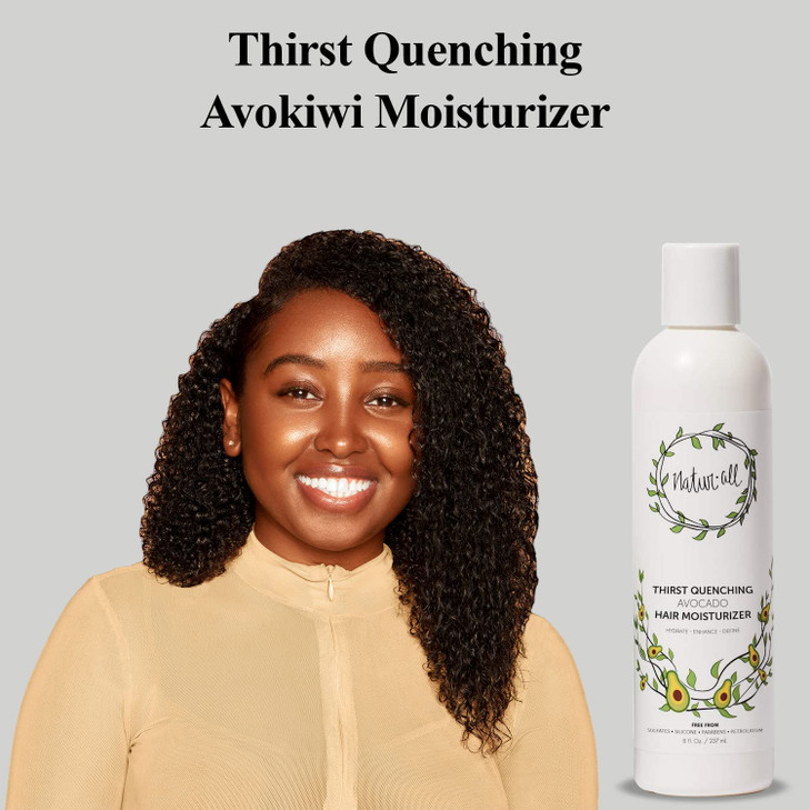 NaturAll Hair Moisturizer Containing Avocado Hair Cream for Dry Curly Coily or Frizzy Hair 8 oz