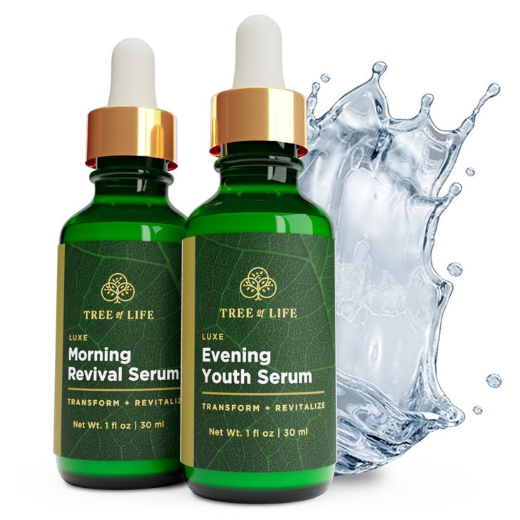 Tree of Life Facial Serum for Face Skin Care Face Serums Hydrating Skin Care Duo Serums Smooth Dry Sensitive Skins Luxe