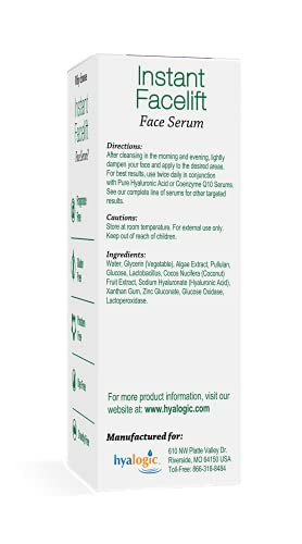 Hyalogic Instant Facelift Serum Hyaluronic Acid PephaTight for Skincare Facial Serum for Instant Skin Firming Fine Line