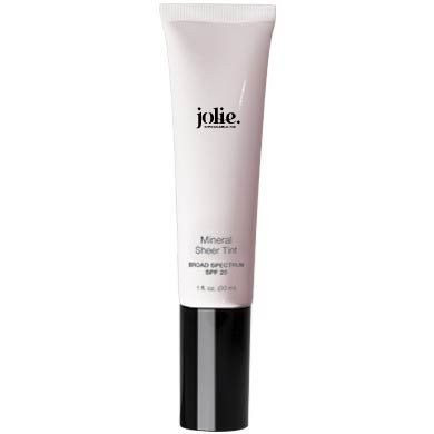 Jolie Mineral Sheer Tint SPF 20 Oil Free Face Tinted Moisturizer Hydration Coverage Sunscreen Mineral Formula Vegan Sun