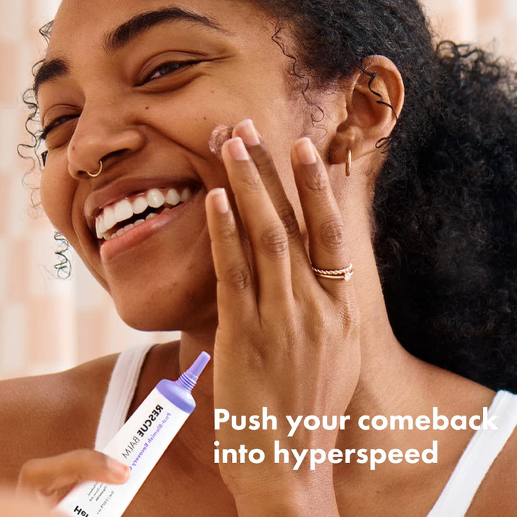 Hero Cosmetics Rescue Balm PostBlemish Recovery Cream Intensive Nourishing and Calming for Dry RedLooking Skin After a B
