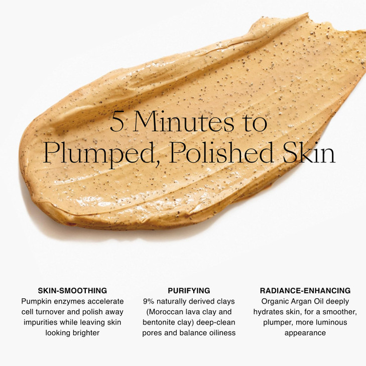 Josie Maran Pumpkin Enzyme Plumping Exfoliating Face Mask Smooth Plump Skin in 5 Minutes with Argan Oil Pumpkin Extract