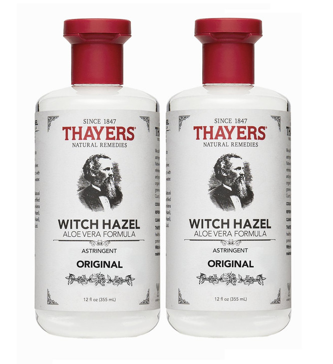 Thayers Witch Hazel with Aloe Vera Original Astringent 12 Fl Oz Pack of 2