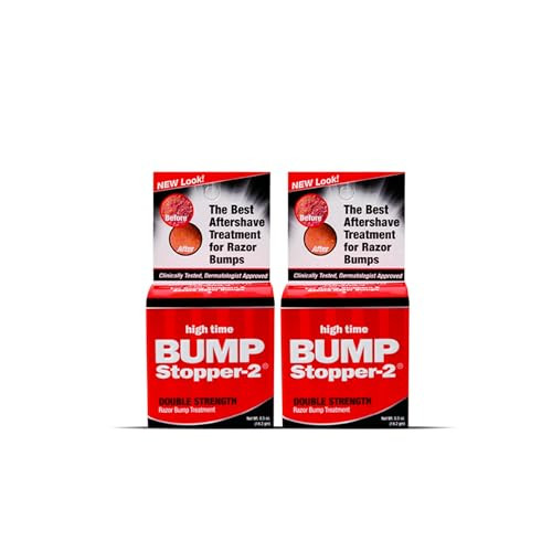 high time Bump Stopper 2 Double Strength Razor Bump Treatment | Formulated to Relieve Razor Burn | Eliminates Ingrown Hairs | Aftershave For Men - 0. online at globaldelivered