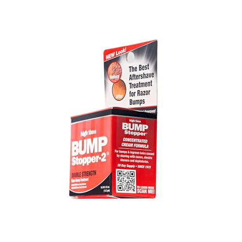 high time Bump Stopper 2 Double Strength Razor Bump Treatment | Formulated to Relieve Razor Burn | Eliminates Ingrown Hairs | Aftershave For Men - 0. online at globaldelivered