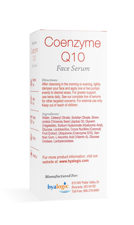 Hyalogic Episilk Coenzyme Q10 Serum wHyaluronic Acid for Collagen Support Visible Firming Facial Serum For Dry Skin Skin