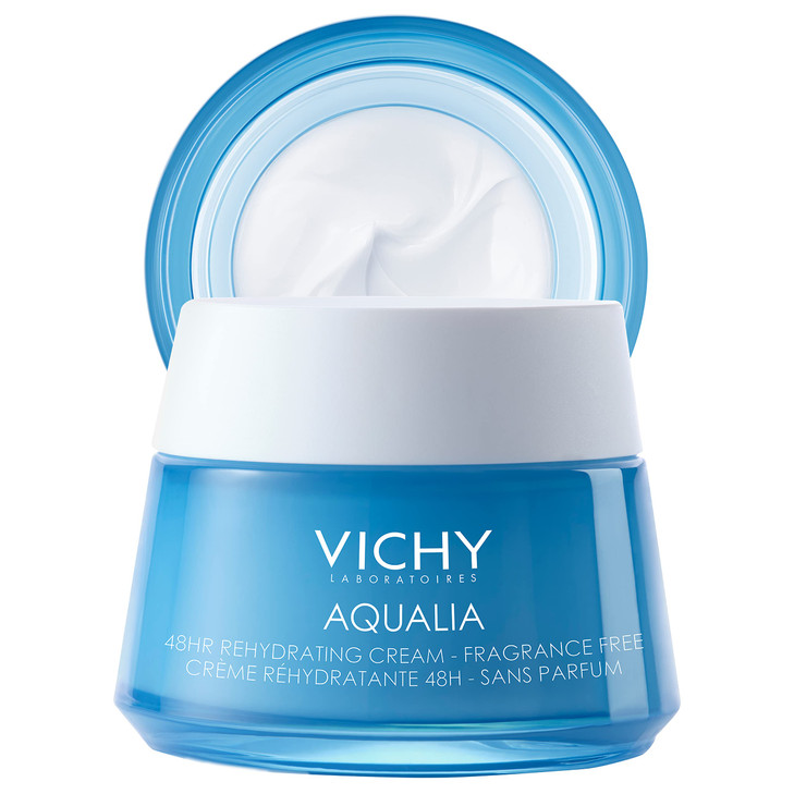 Vichy Aqualia Thermal 48HR Rehydrating Fragrance Free Face Cream Hyaluronic Acid Moisturizer for Dry Skin Moisturizing F