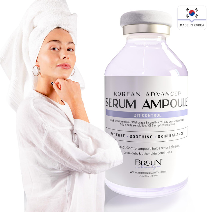 BRUN AC Control Clear and Pure Vita Plus Ampoule Micro Needling Korean Booster for Face and Body to Use with and without