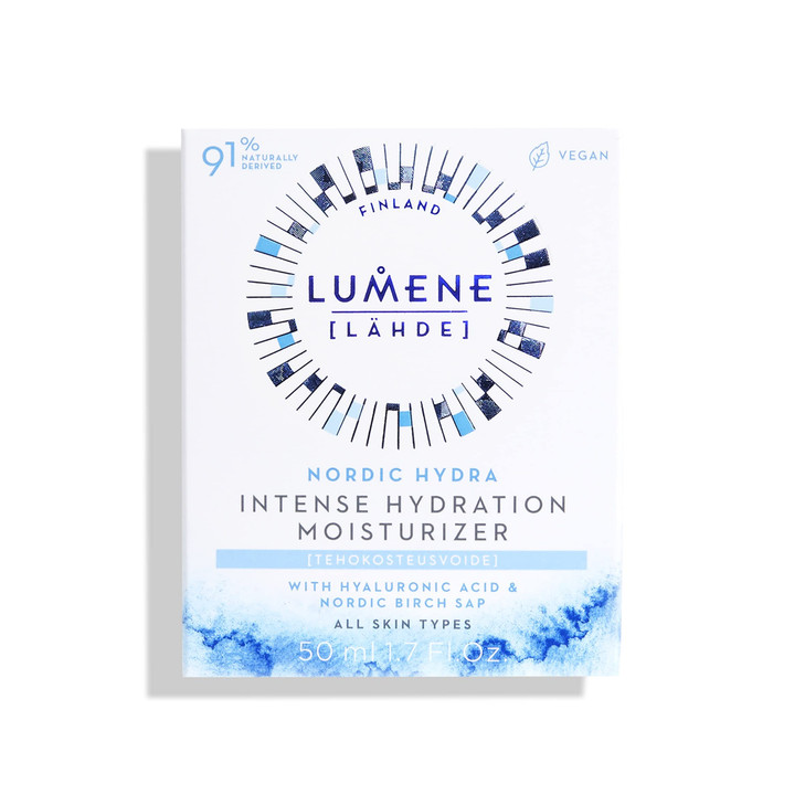 Lumene Lhde Nordic Hydra Intense Hydration Facial Moisturizer Lightweight Plumping Face Cream for Dry Skin Enriched with