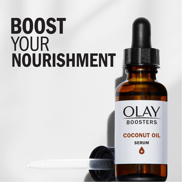 Olay Coconut Oil Serum Nourishing Antioxidant Booster FragranceFree 10 Oz