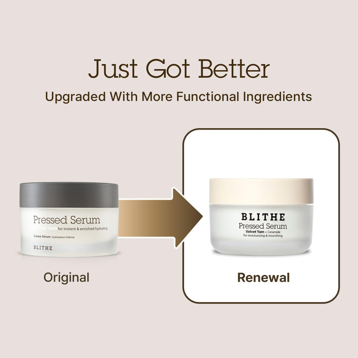 BLITHE Pressed Serum 6879 Wild Yam Moisturizing Serum with Cream Texture for Women Vegan Mucin Safe for Sensitive Skin K