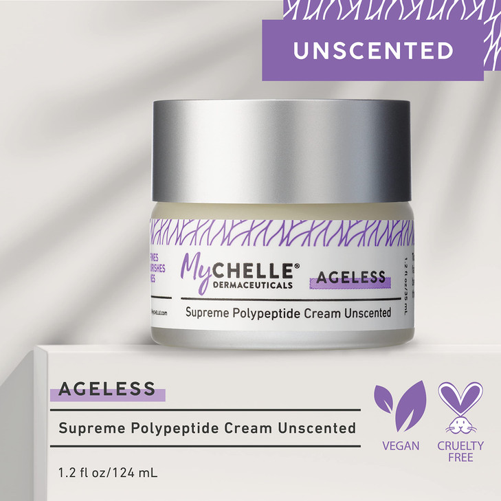 MyCHELLE Dermaceuticals Supreme Polypeptide Cream Unscented 12 Fl Oz AntiAging Cream with Powerful Peptides Help Lift Re