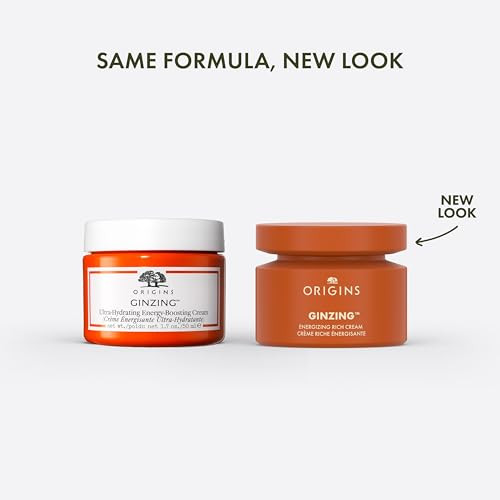 Origins GinZing Energizing Rich Cream Face Moisturizer for Dry Skin with Niacinamide Caffeine Ginseng 17 Fl Oz