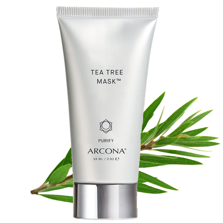 ARCONA Tea Tree Mask Tea Tree Extract Grapefruit Extract Sulphur Lavender Extract Clears Breakouts Calms Skin Made In Th