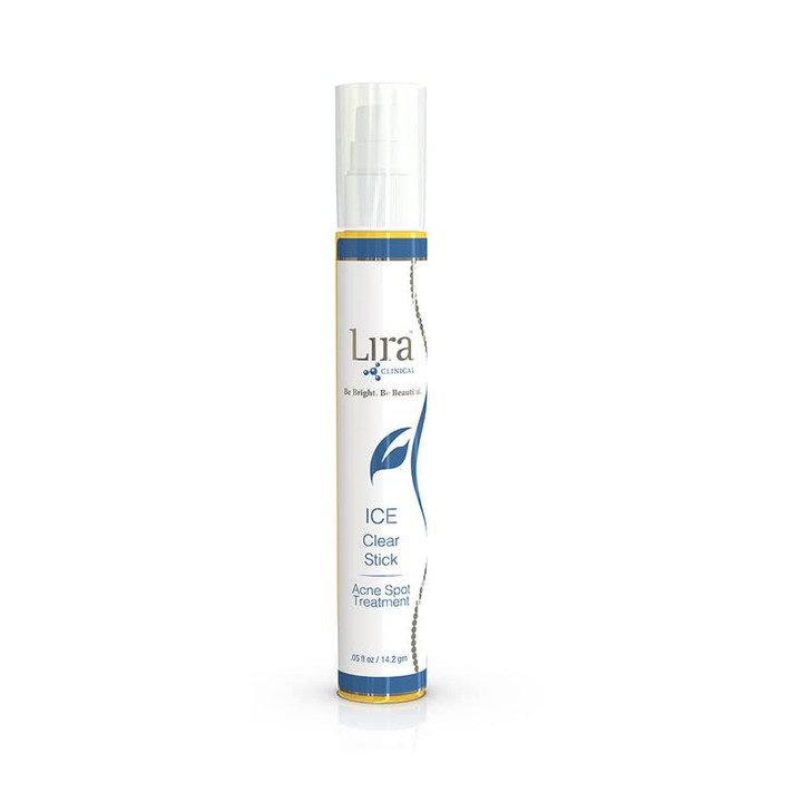 Lira Clinical ICE Clear Stick OntheGo Acne Spot Treatment Stick Infused with Salicylic Acid Collagen Peptides Quick Fix