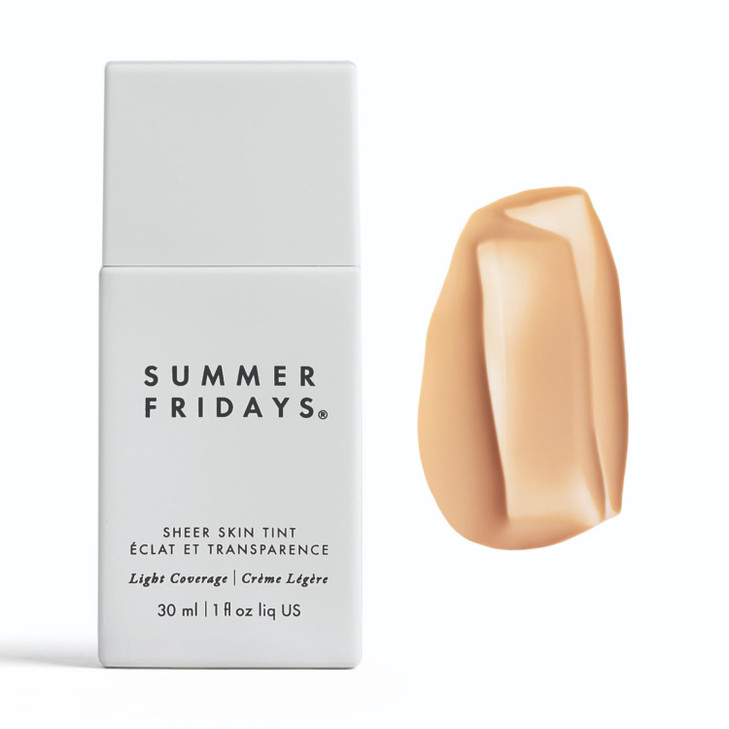 Summer Fridays Sheer Skin Tint Skin Tint with Hyaluronic Acid Helps Diminish Uneven Skin Tone Sheer to Light Coverage Sh