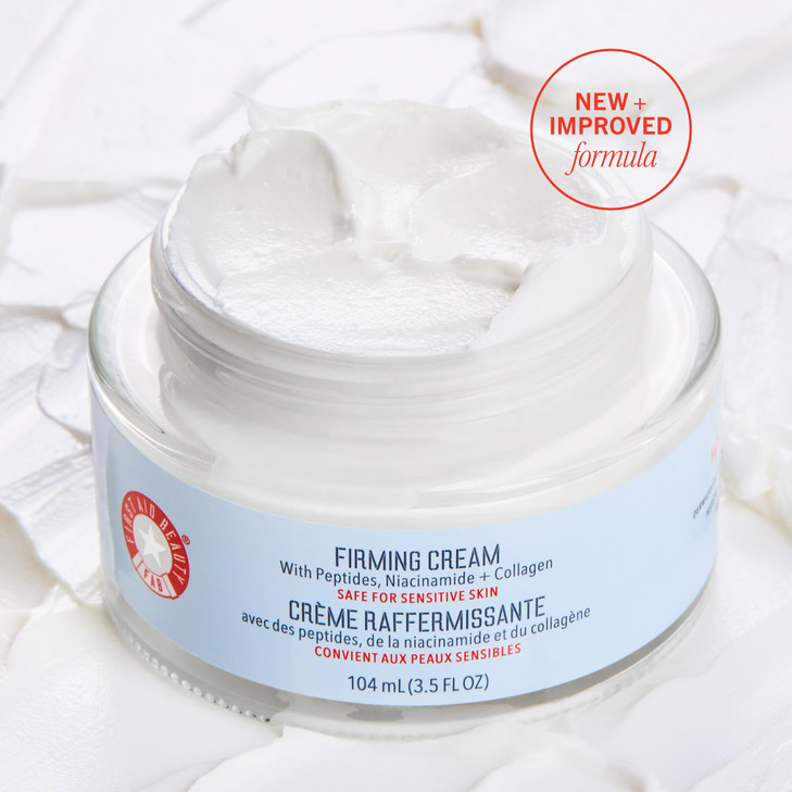 First Aid Beauty Firming Collagen Cream with Collagen Peptides and Niacinamide Day Night AntiAging Face Moisturizer 17 f