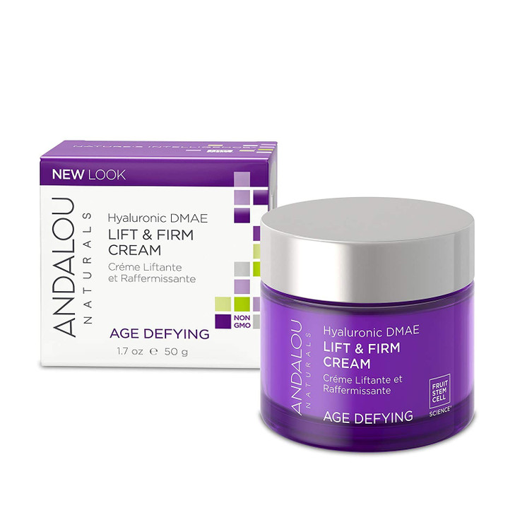 Andalou Naturals Hyaluronic DMAE Lift and Firm Cream 17 Ounce Pack of 2