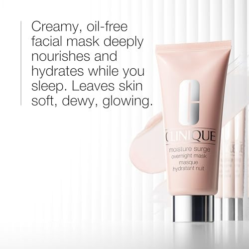 Clinique Moisture Surge Oil Free Overnight Face Mask With Aloe Vera For All Skin Types Hydrating Plumping 34 Fl Oz