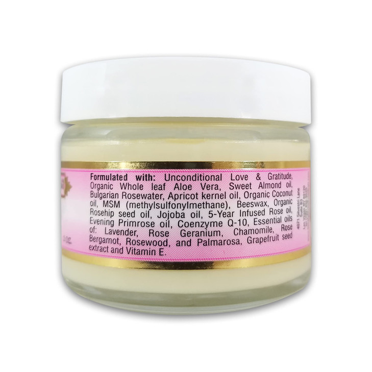 Simply Divine Botanicals Creme de Rose Heavenly Facial Moisturizer Natural and Organic Face Cream for Dry Normal Sensiti