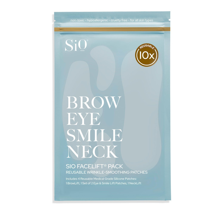 SiO Beauty FaceLift Reusable AntiWrinkle Patches for Neck Forehead Eye Smile Overnight Smoothing Silicone for Fine Lines