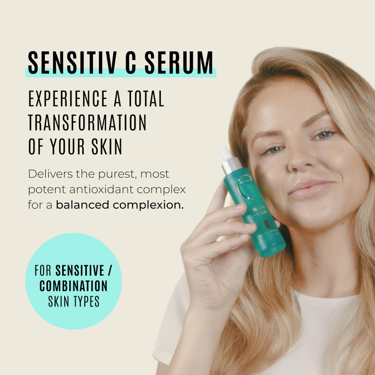 Malibu C Sensitiv C Face Serum Vitamin C Serum for Combination Sensitive Skin Balances Brightens Protects with Ascorbic