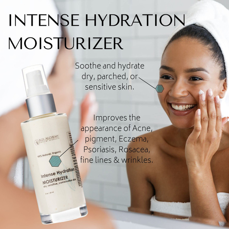 RD Alchemy 99 Natural Organic Intense Hydration Moisturizing Cream Lightweight deeply hydrating moisturizer for dry skin