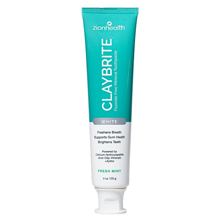 Zion Health ClayBrite Mineral Toothpaste 4 oz White online at globaldelivered