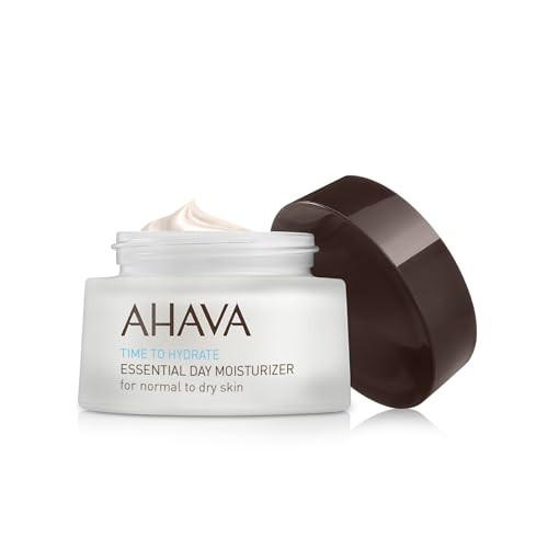 AHAVA Essential Day Moisturizer Normal to Dry Skin Essential Daily Hydrating Facial Neck Cream AntiAging Smoothing Effec
