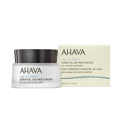 AHAVA Essential Day Moisturizer Normal to Dry Skin Essential Daily Hydrating Facial Neck Cream AntiAging Smoothing Effec