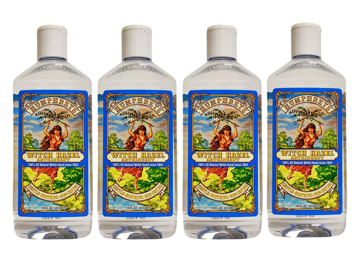 Humphreys Witch Hazel Astringent 16 Fl Oz Pack of 4