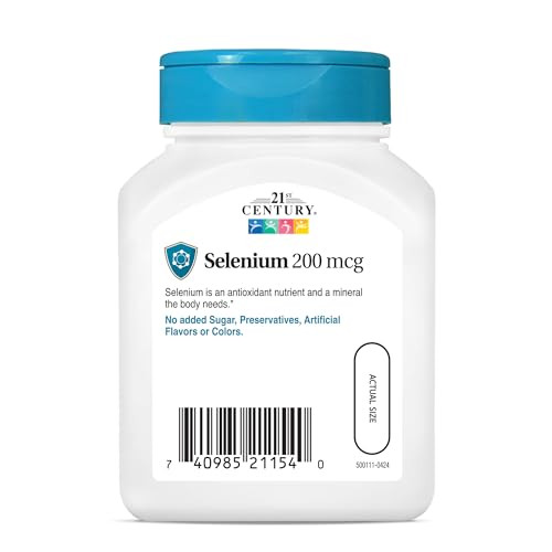 21st Century Selenium 200 mcg Capsules, 60 Count
