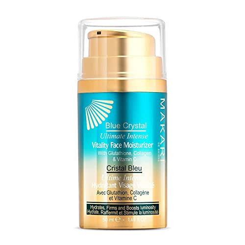 Makari Ultimate Intense Blue Crystal Vitality Face Moisturizer Face Cream with Collagen and Glutathione Facial Moisturiz