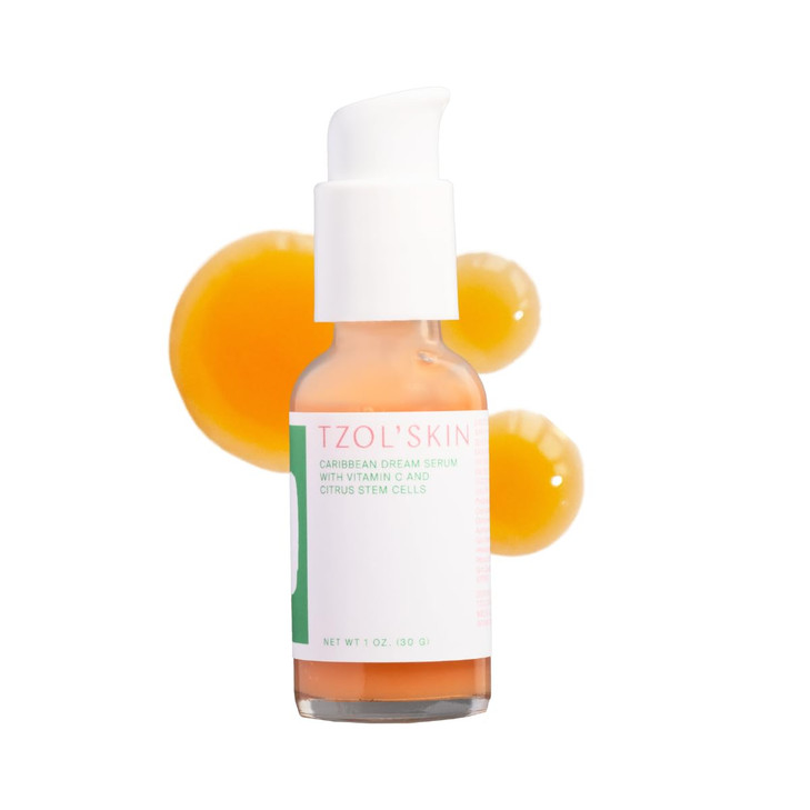 TZOLSKIN Caribbean Dream Serum CC Serum Vitamin C Hyaluronic Acid Citrus Stem Cells Hydrating For Dark Spots Evens Skin