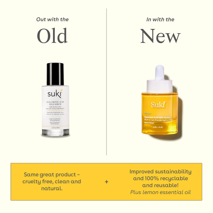 Suki Hyaluronic Acid Milk Serum Anti Aging Face Serum Improves Skin Texture and Hydrates Skin 1 Fl Oz