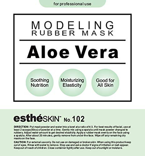 estheSKIN 2 pack No102 Aloe Vera Peel Off Type Modeling Rubber Mask Powder for Facial Skin Care Treatment 35oz