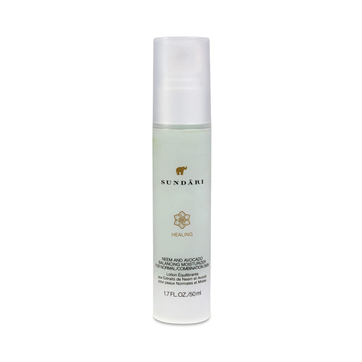 SUNDARI Neem and Avocado Balancing Moisturizer 17 Fl Oz Hydrating Face Cream with Neem Smoother Texture Healthier Skin A
