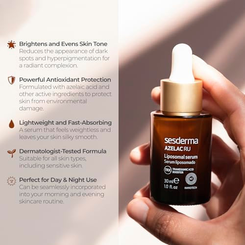 Sesderma AZELAC RU Liposomal Facial Serum 10 fl Oz for Sun Spots Age Spots and Hyperpigmentation