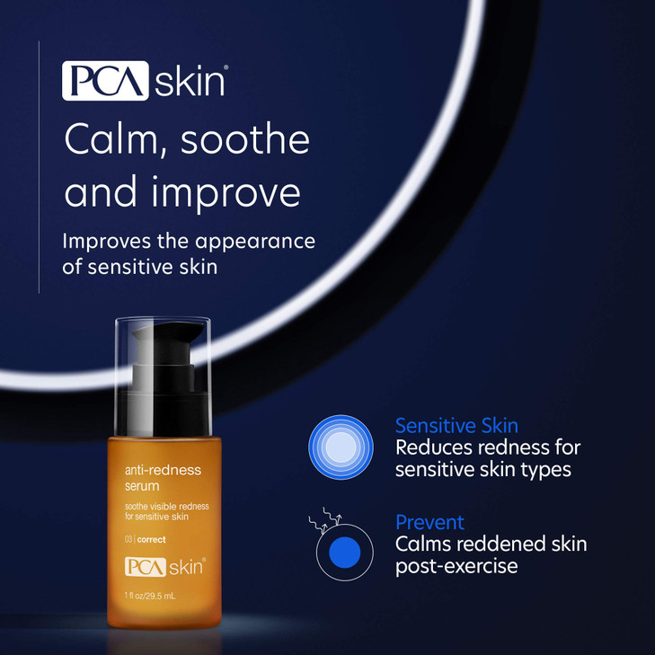 PCA SKIN Anti Redness Remover Face Serum OilFree Treatment Formulated with Advanced Calming Ingredients Improves Irritat