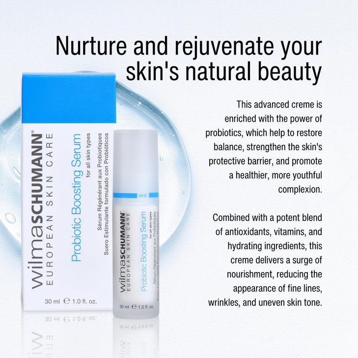 Wilma Schumann Probiotic Boosting Serum for Face Soothing Facial Serum 1 oz