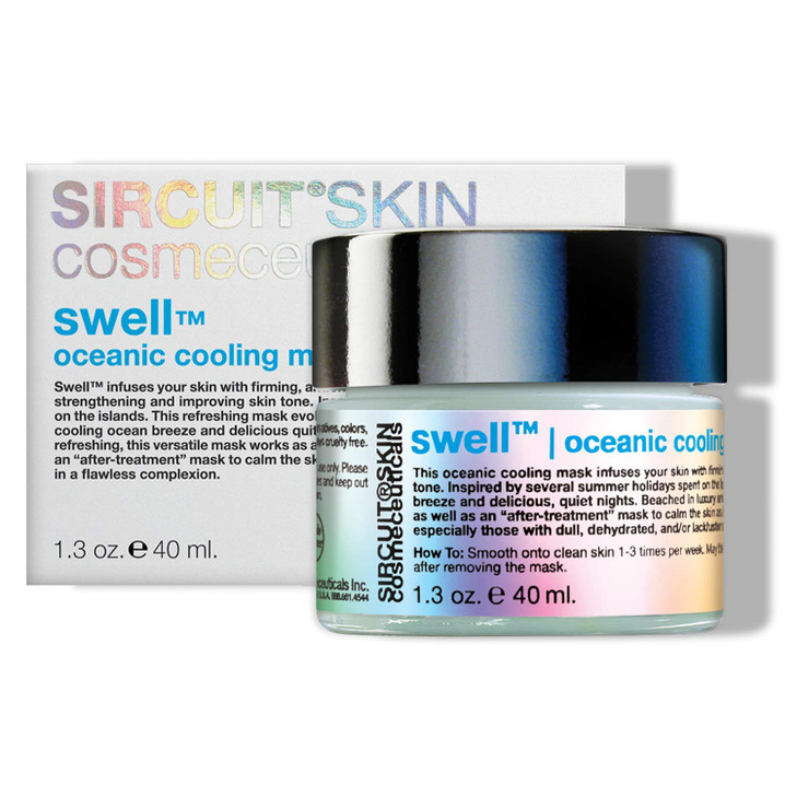 Sircuit Skin SWELL Oceanic Cooling Mask Firming Facial Mask with Rhodiola Rosea Root Extract Aloe Vera Vitamins A D E an