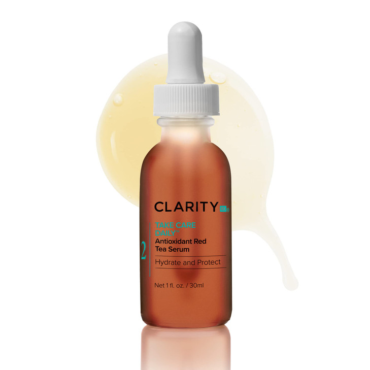 ClarityRx Take Care Daily Antioxidant Red Tea Face Serum Natural PlantBased Hydrating AntiAging Facial Treatment for Env