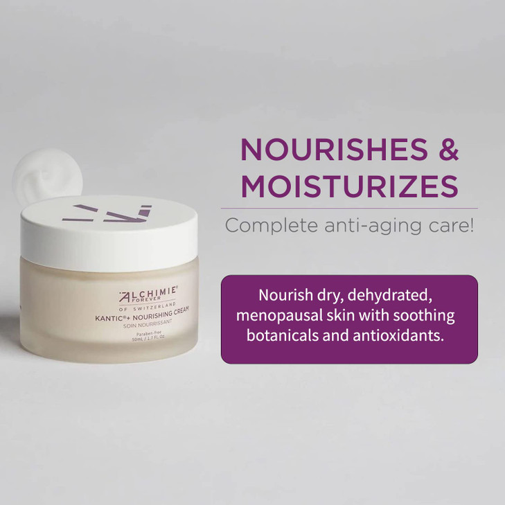 Alchimie Forever Kantic Nourishing Cream UltraNourishing Facial Cream with Jojoba Vitamin E European Blueberries and Gra