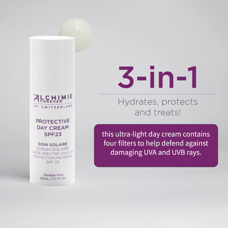 Alchimie Forever Protective Day Cream SPF 23 BenzeneFree Protects Against UVA UVB and Hydrates 17 Fl Oz